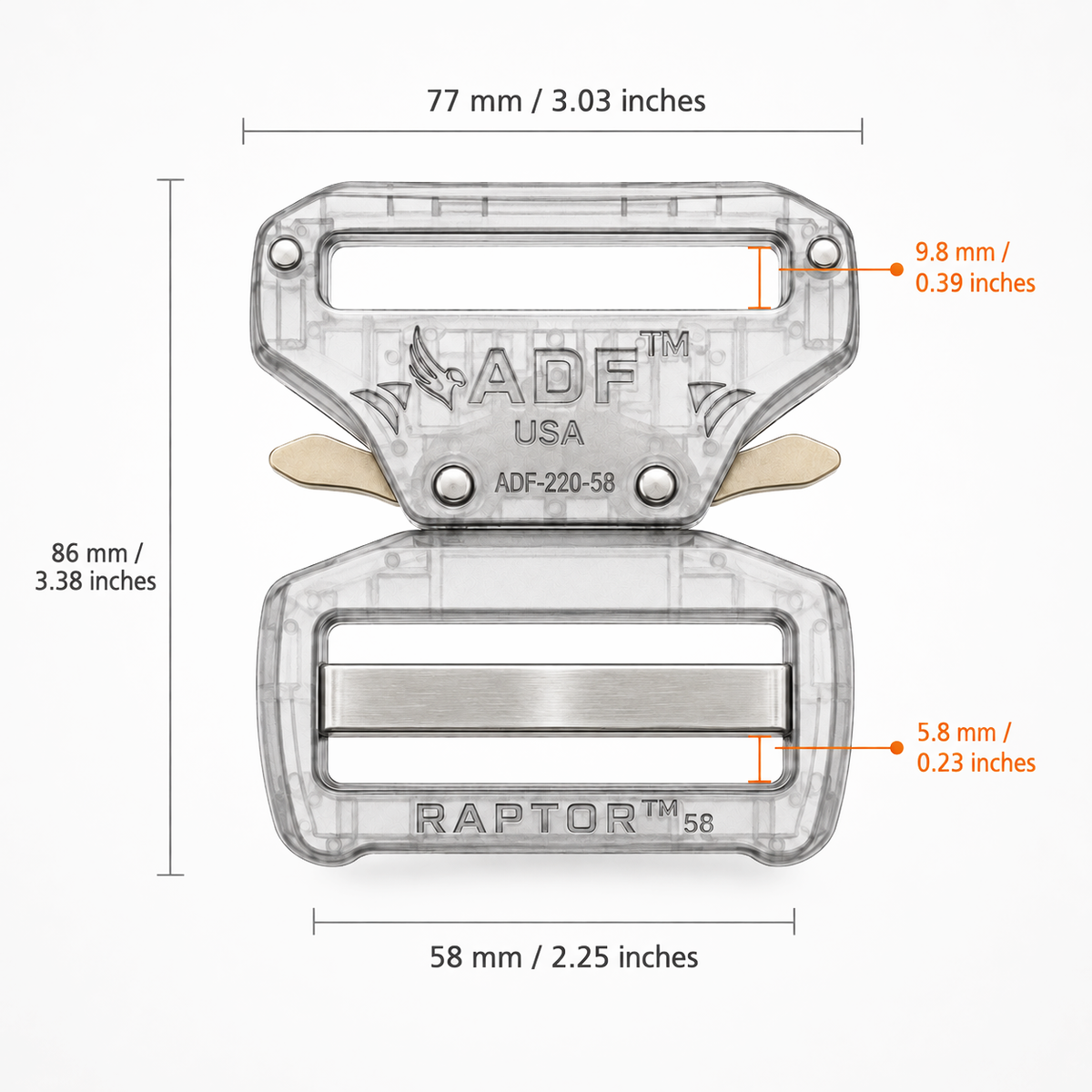 あつし23 RAPTOR2 DUOFLEX 手渡し限定 大幅値下げ ADF-220-58-BLK RAPTOR™ 2.25