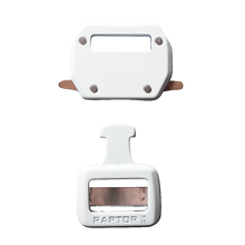 Load image into Gallery viewer, ADF-220-25-LE-WHT-BLANK   RAPTOR™  1.0&quot; CUSTOMIZATION  LONG EAR BUCKLE  WHITE