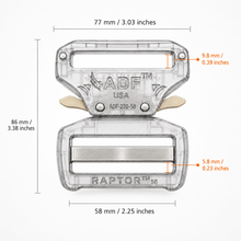 Load image into Gallery viewer, ADF-220-58-ODG   RAPTOR™ 2.25" STANDARD BUCKLE OD GREEN