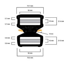 Load image into Gallery viewer, ADF-220-58DB-BLK   RAPTOR™ 2.25&quot; DUAL ADJUSTER BAR BUCKLE BLACK