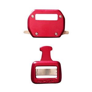 ADF-220-25-LE-RED-BLANK   RAPTOR™  1.0" CUSTOMIZATION  LONG EAR  BUCKLE  RED